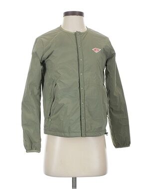 Lightweight Olive Snap-Front Shirt Jacket
